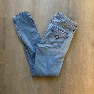 Light wash straight leg jeans